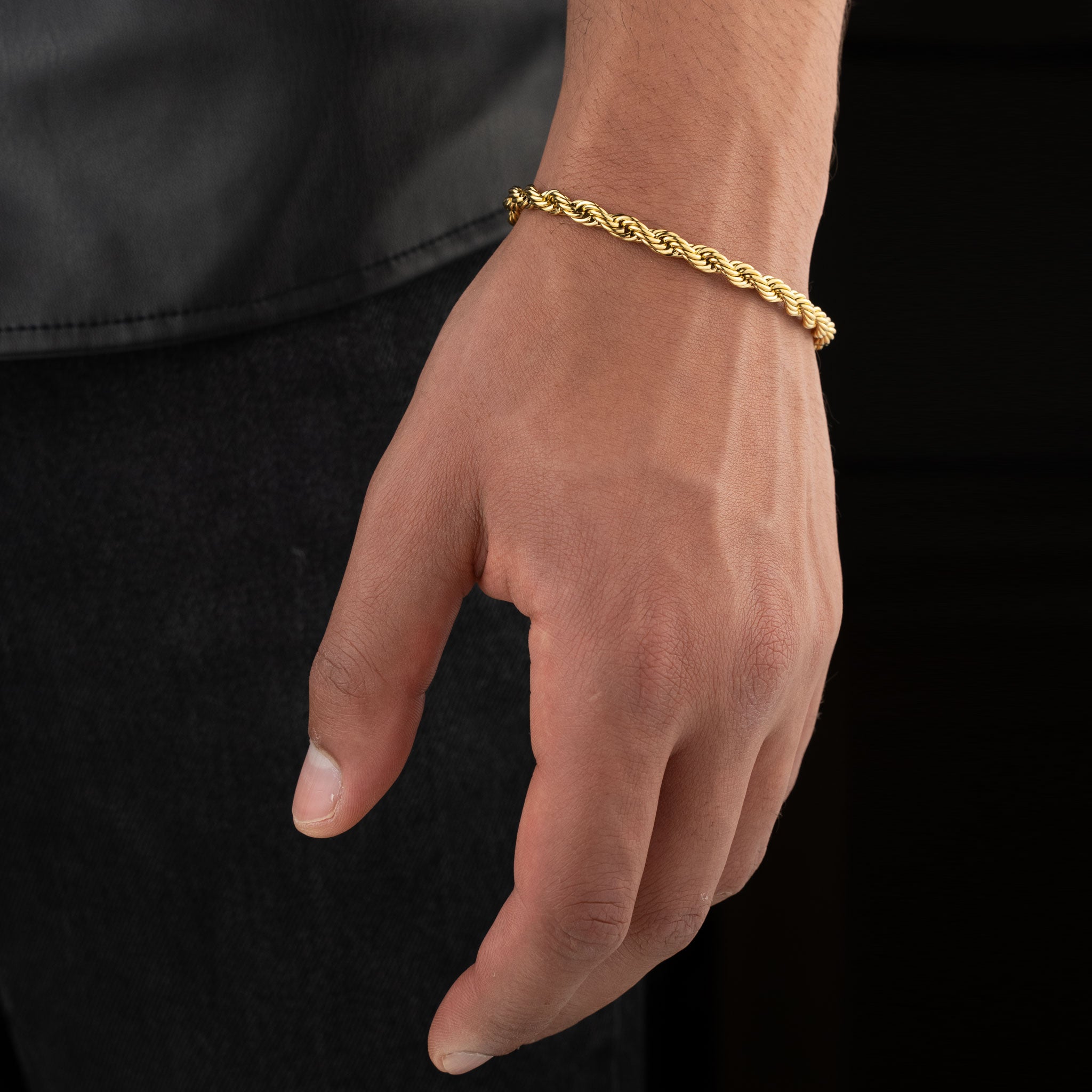 Rope Bracelet (Gold) 5 mm