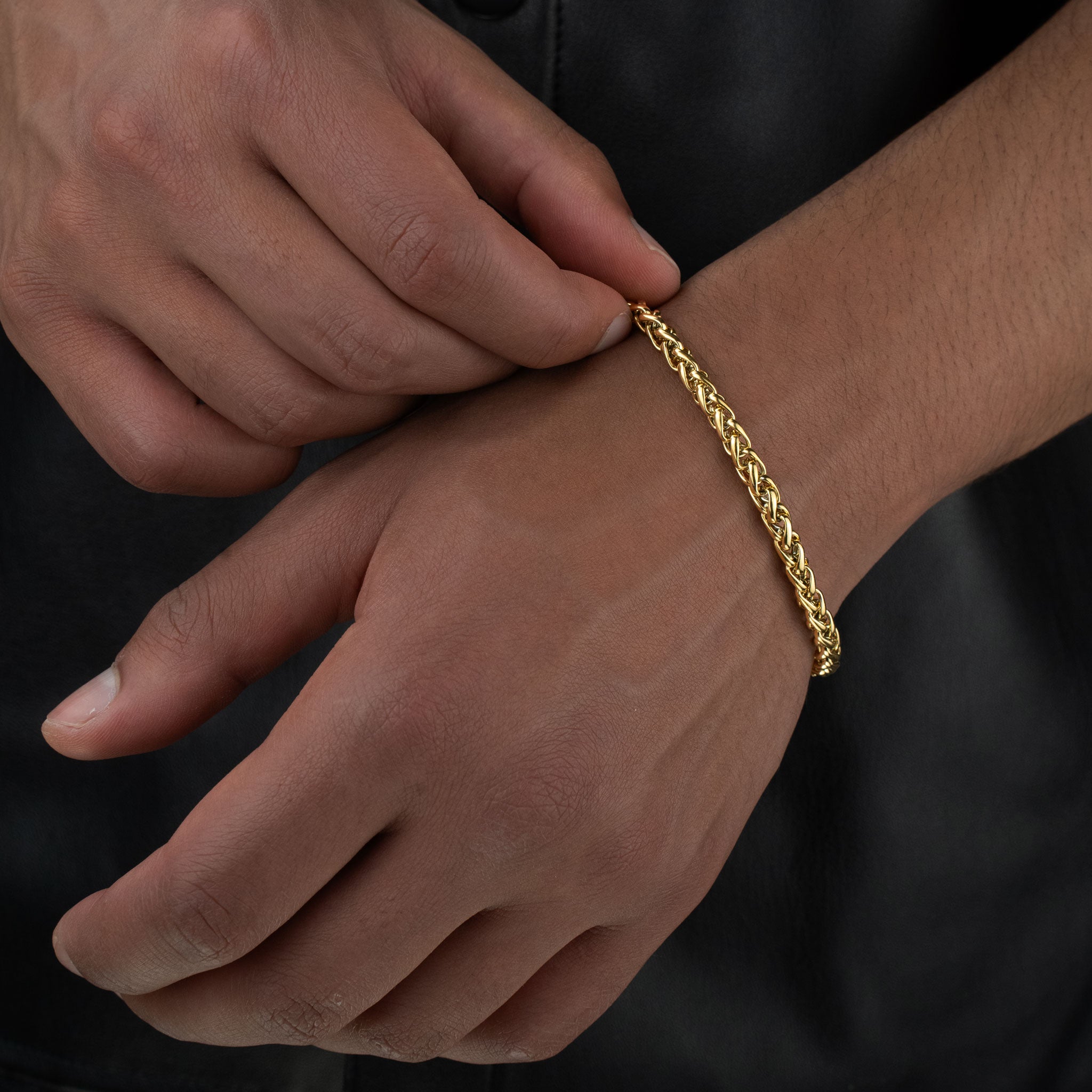 Wheat Bracelet (Gold) 5 mm