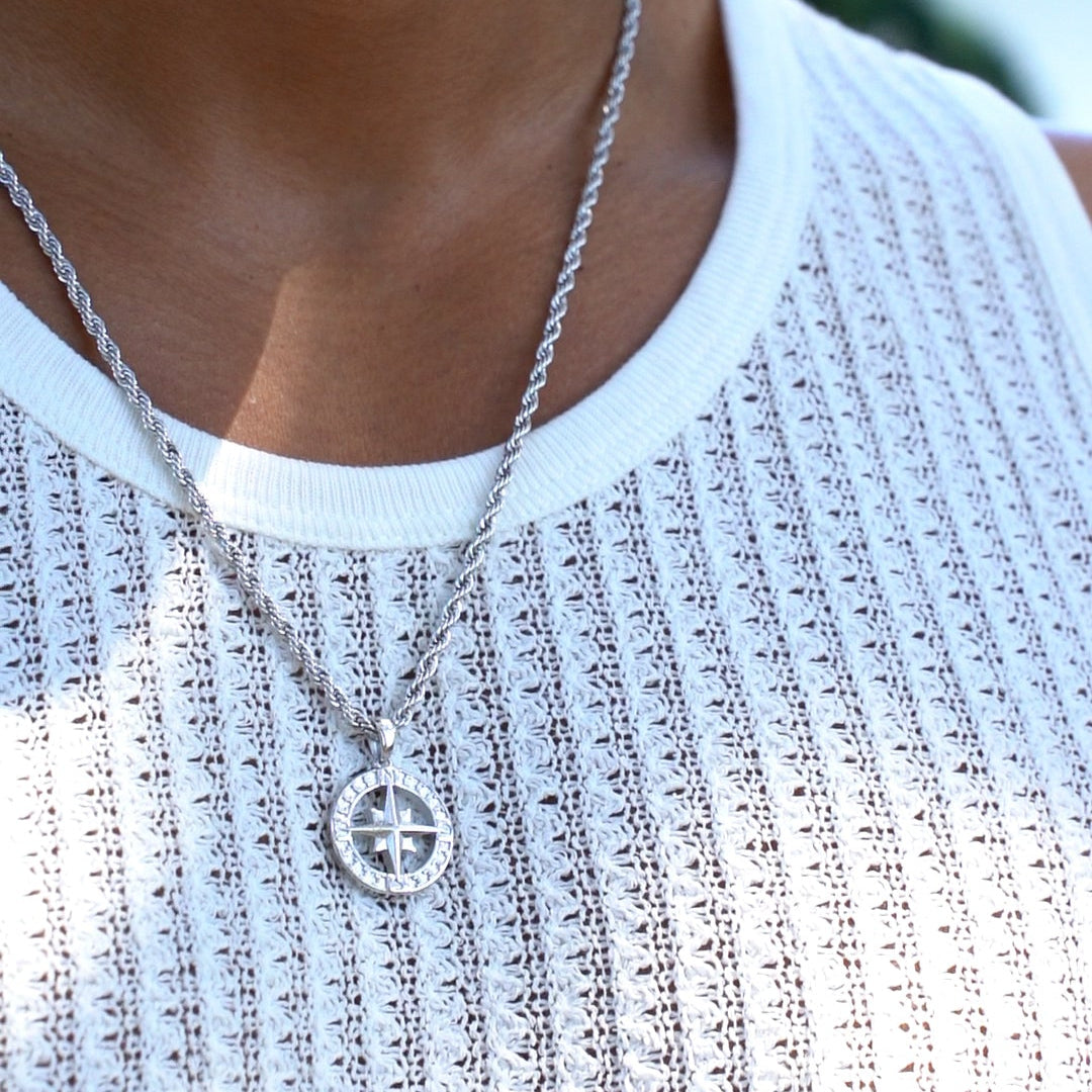 Kompass Pendant (Silber)